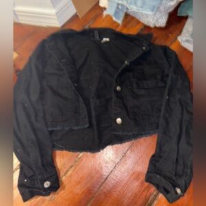 H&M Black Women's cropped Jacket